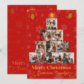 モダンな写真コラージュ クリスマス ホリデー カード (正面/裏面)