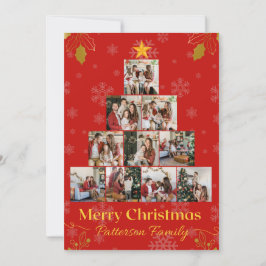 モダンな写真コラージュ クリスマス ホリデー カード