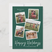 モダンな写真コラージュ　ハッピーホリデー シーズンカード (正面)