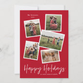 モダンな写真コラージュ ホリデーシーズンおめでとう シーズンカード (正面)
