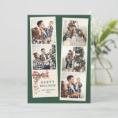 モダンな写真コラージュ ホリデー シンプル シーズンカード (スタンド正面)