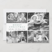 モダンな写真コラージュ メリークリスマス フラット シーズンカード (正面)