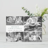 モダンな写真コラージュ メリークリスマス フラット シーズンカード (スタンド正面)