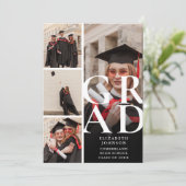 モダンな写真コラージュ 卒業パーティー招待状 招待状 (スタンド正面)