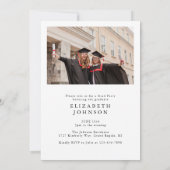 モダンな写真コラージュ 卒業パーティー招待状 招待状 (裏面)