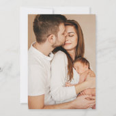 モダンな写真コラージュ 誕生発表カード 招待状 (裏面)