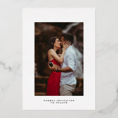 モダンな写真コラージュ Save The Date 箔招待状 (裏面)