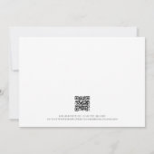 モダンな写真コラージュQRコード Save The Date 招待状 (裏面)