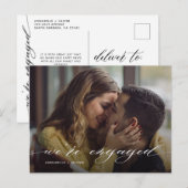 モダンな写真付きエンゲージメントカード 案内ポストカード (正面/裏面)