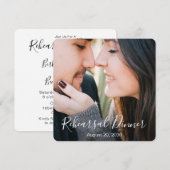 モダンな写真付きリハーサルディナー招待状 招待状 (正面/裏面)