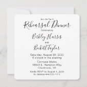 モダンな写真付きリハーサルディナー招待状 招待状 (裏面)