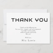 モダンな写真付き卒業お礼カード サンキューカード (裏面)