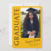 モダンな写真付き卒業招待状 招待状 (正面)