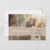 モダンな写真付き結婚式の感謝状カード 5x7 サンキューカード (正面)