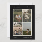モダンな写真付き結婚式サンクスカード W ノート (正面)