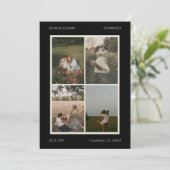 モダンな写真付き結婚式サンクスカード W ノート (スタンド正面)