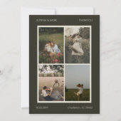 モダンな写真付き結婚式サンクスカード W ノート (正面)
