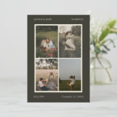 モダンな写真付き結婚式サンクスカード W ノート (スタンド正面)