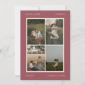 モダンな写真付き結婚式サンクスカード W ノート (正面)