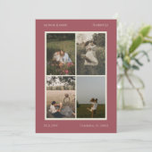 モダンな写真付き結婚式サンクスカード W ノート (スタンド正面)