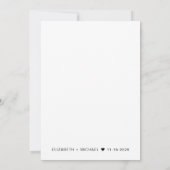 モダンな写真付き結婚式二次会招待状 案内状 (裏面)