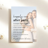 モダンな写真付き結婚式二次会招待状 案内状