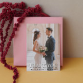 モダンな写真付き結婚式御礼カード(名入れ可能) カード