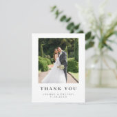 モダンな写真付き結婚式御礼カード(名入れ対応) カード (スタンド正面)