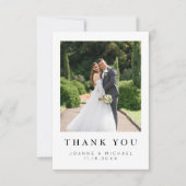 モダンな写真付き結婚式御礼カード(名入れ対応) カード (正面)