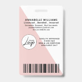 モダンな写真付き署名代理人バッジ バッジ (裏面)