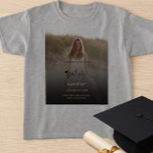 モダンな写真入りカスタムネーム卒業記念Tシャツ Tシャツ