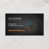 モダンな写真撮影のカメラおよびカラフルシャッター 名刺 (裏面)