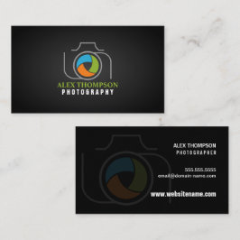 モダンな写真撮影のカメラ色シャッター 名刺