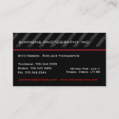 モダンな写真撮影の名刺 名刺 (裏面)