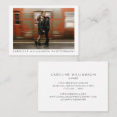 モダンな写真撮影ビジネス 大きな写真 おしゃれ 名刺 (正面/裏面)