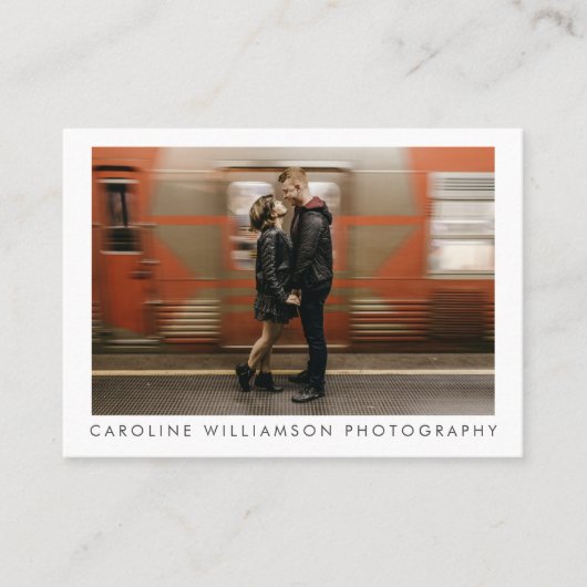 モダンな写真撮影事業 おしゃれな大型写真 名刺 (正面)