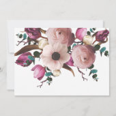 モダンな写真撮影 フラワーの結婚式 Save the Date セーブザデート (裏面)