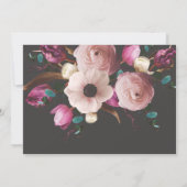 モダンな写真撮影 フラワーの結婚式 Save the Date セーブザデート (裏面)