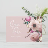 モダンな写真撮影 フラワーの結婚式 Save the Date セーブザデート (スタンド正面)