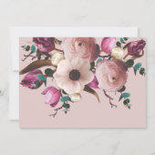 モダンな写真撮影 フラワーの結婚式 Save the Date セーブザデート (裏面)