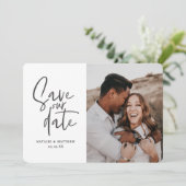 モダンな写真撮影 フラワーの結婚式 Save the Date セーブザデート (スタンド正面)