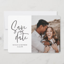 モダンな写真撮影 フラワーの結婚式 Save the Date セーブザデート