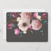 モダンな写真撮影 フラワーの結婚式 Save the Date セーブザデート (裏面)