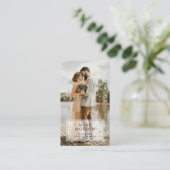 モダンな写真結婚式フォトグラファー名刺 名刺 (スタンド正面)