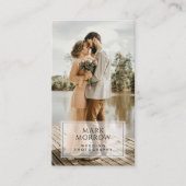 モダンな写真結婚式フォトグラファー名刺 名刺 (正面)
