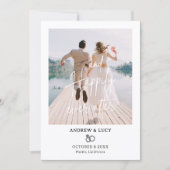 モダンな写真結婚式 案内状 (正面)