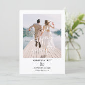 モダンな写真結婚式 案内状 (スタンド正面)