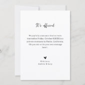 モダンな写真結婚式 案内状 (裏面)