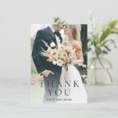 モダンな写真編集スタイルの結婚式 サンキューカード (スタンド正面)