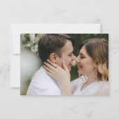 モダンな写真編集スタイルの結婚式 出欠カード (裏面)